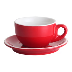 Чашка с блюдцем Barista (Бариста) 280 мл, красная, P.L. Proff Cuisine