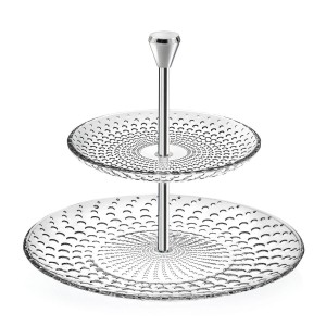 Этажерка 2-х ярусная RCR Galassia, h 218 мм, d 260/180 мм, стекло, Италия