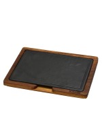 Блюдо пямоугольное 17,5*24,5см.чугун на д/подставке LAVA