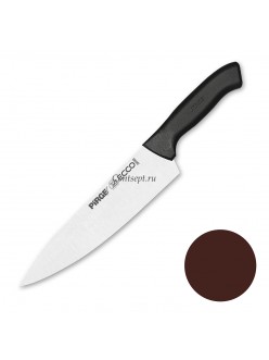 Нож поварской 23 см,коричневая ручка Pirge