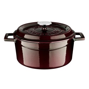 Кастрюля с крышкой d=24см., 4,5л. чугун эмаль 