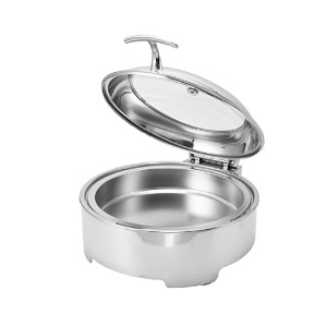 Мармит с обзорной,стеклянной крышкой  d=38см,6 литров,электрический(220v/50-60Hz500W) 