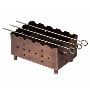 Мангал настольный для подачи цвет антик+3 шампура (20,5х12,5х10,5 см) PL Proff Cuisine