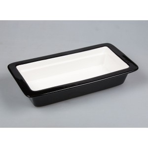Гастроемкость 1/3-65 (32,5*17,6*6,5 см), черный борт, фарфор, P.L. Proff Cuisine
