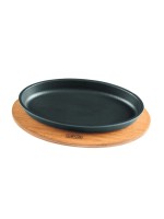 Сковорода овальная чугун на д/подставке 16*25см.  LAVA