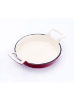 Сковородка  d=16см. чугун эмаль красная LAVA