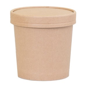 Супница бумажная крафт 340мл D=70мм H=85мм (250шт/кор)