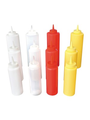 Емкость (диспенсер) для соусов 450 мл, белая, пластик, P.L. Proff Cuisine