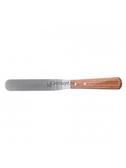 Нож-лопатка кондитерская металлическая с деревянной ручкой, изогнутая, 10 см, P.L. - Proff Chef Line