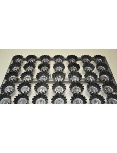Сборка форм гофрированных для кексов, 50 мл, 35 шт, решетка 60*40 см, черный металл с антипригарным