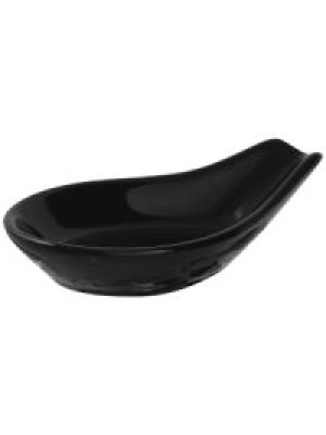 03171827 Подставка д/ложки «Кунстверк»; фарфор; H=27,L=92,B=60мм; черный