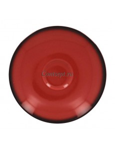 Блюдце 13 см  для чашки 90мл красное фарфор RAK серия LEA