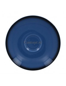 Блюдце 13 см  для чашки 90мл синее фарфор RAK  серия LEA