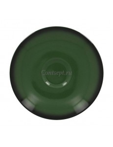 Блюдце 13 см  для чашки 90мл зеленое фарфор RAK серия LEA
