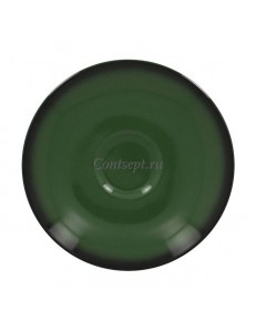 Блюдце 15 см  для чашек 200 и 230мл зеленое фарфор RAK серия LEA