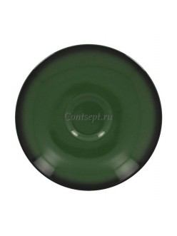 Блюдце 17 см  для чашки 280мл зеленое фарфор RAK серия LEA