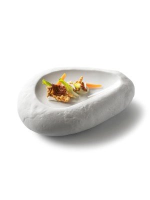 Блюдо для подачи Камень 24x18x5см фарфор PORDAMSA серия Sand