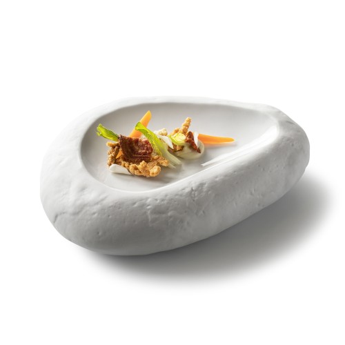 Блюдо для подачи Камень 24x18x5см фарфор PORDAMSA серия Sand