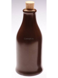 Бутылка 200мл для масла или уксуса с пробкой  керамика Kera-Ceramika