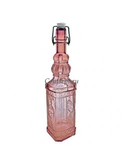 Бутылка с бугельной пробкой 700мл цвет розовый