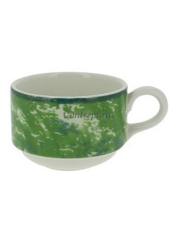 Чашка чайная зеленая 230 мл фарфор RAK серия Peppery
