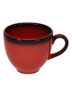 Чашка кофейная 230мл красная фарфор RAK серия LEA