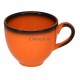 Чашка кофейная 230мл оранжевая фарфор RAK серия LEA
