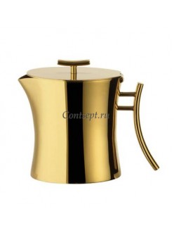 Чайник 400мл 13.5см золотого цвета Sambonet Bamboo PVD Tin Gold