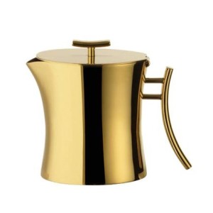 Чайник 400мл 13.5см золотого цвета Sambonet Bamboo PVD Tin Gold