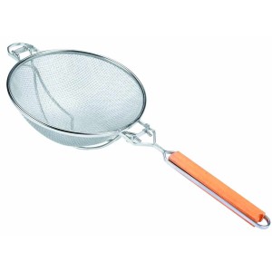 Дуршлаг с деревянной ручкой двойная сетка 24см нержавеющая сталь