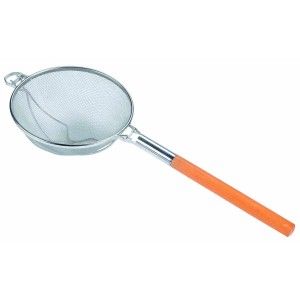 Дуршлаг с деревянной ручкой двойная сетка 36см нержавеющая сталь