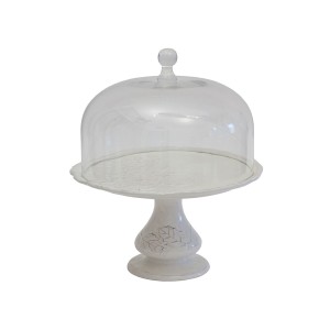 Подставка для торта 34х29см белая Romantica