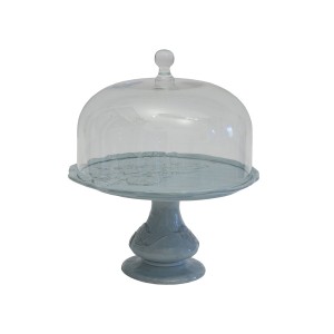 Подставка для торта 34х29см бирюзовая Romantica