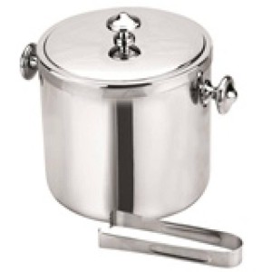 Емкость для льда с щипцами нержавеющая сталь Емкость для льда с щипцами нержавеющая сталь