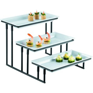 Этажерка 52х35х30см с тремя блюдами 36х19см нержавеющая сталь Этажерка 52х35х30см с тремя блюдами 36х19см нержавеющая сталь