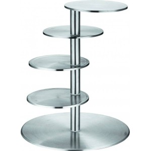 Этажерка для торта пятиярусная 36/20/20/20/20х43см нержавеющая сталь Этажерка для торта пятиярусная 36/20/20/20/20х43см нержавеющая сталь