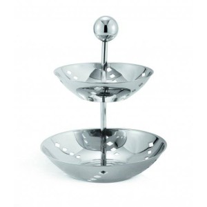 Этажерка двухъярусная 16/20х25см нержавеющая сталь Этажерка двухъярусная 16/20х25см нержавеющая сталь