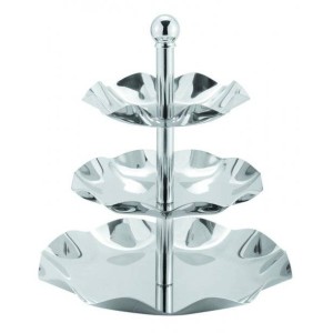 Этажерка трехъярусная 10/21/27.5х30см нержавеющая сталь Этажерка трехъярусная 10/21/27.5х30см нержавеющая сталь