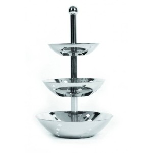 Этажерка трехъярусная для фруктов 21/25/31х50см нержавеющая сталь Этажерка трехъярусная для фруктов 21/25/31х50см нержавеющая сталь