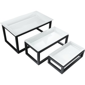 Этажерка выдвижная на три фарфоровых блюда 55/45/35см Этажерка выдвижная на три фарфоровых блюда 55/45/35см