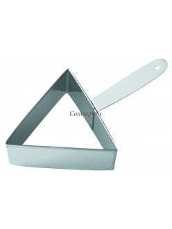 Форма для выкладки Треугольник с ручкой 10х4см нержавеющая сталь