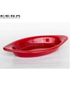 Форма для запекания прямоугольная красный цвет 21х14х6см Kera-Ceramika