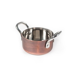 Кастрюля для подачи без крышки 7х4 см нержавеющая сталь с медным покрытием Antique Copper