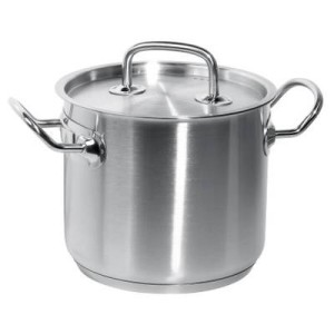 Кастрюля высокая 50л с крышкой нержавеющая сталь