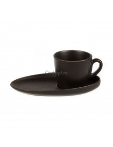 Кофейная пара 100мл Espresso серия Black Star фарфор PL Proff Cuisine