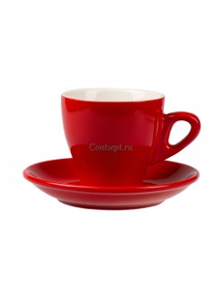 Кофейная пара 280мл красный цвет серия Barista фарфор PL Proff Cuisine