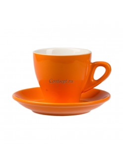 Кофейная пара 280мл оранжевый цвет серия Barista фарфор PL Proff Cuisine