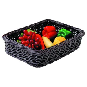 Корзина для выкладки прямоугольная 40х30х9см  полиротанг