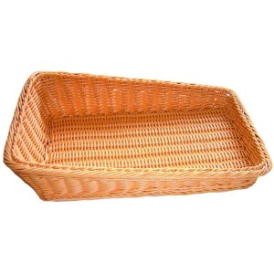 Корзина для выкладки прямоугольная 45х31х6см  полиротанг