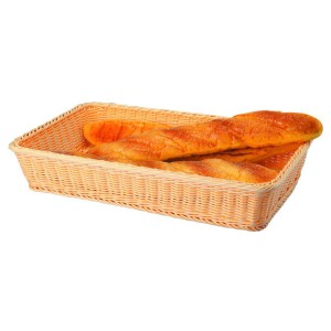 Корзина для выкладки прямоугольная 53х32х5см  полиротанг